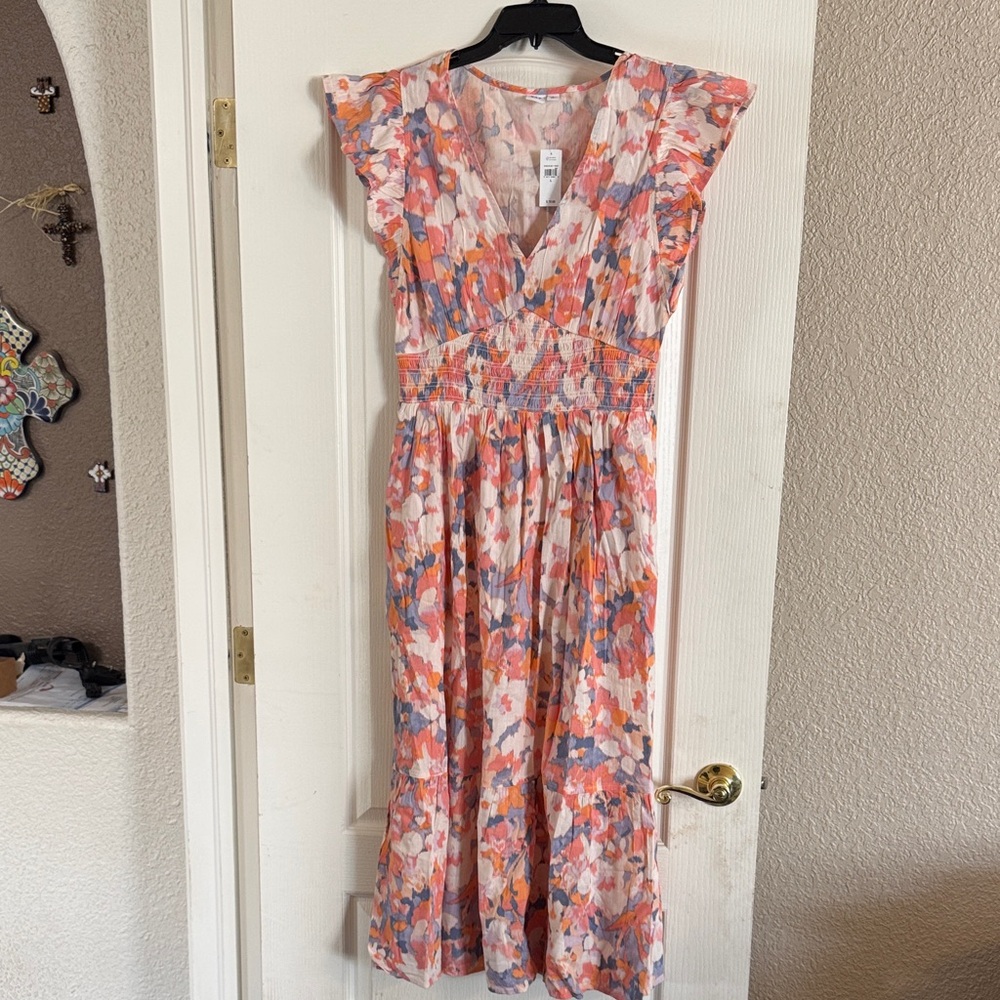 GAP Multicolor Floral Midi Dress